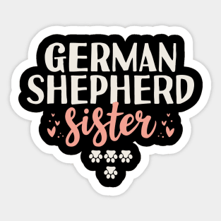 German Shepherd Sister Gift Sticker